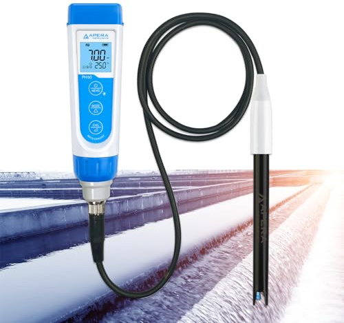 Apera Instruments PH60-WW Handheld pH Meter Tester Kit with LabSen 335 ATC pH Electrode for Lab-Grade pH Measurement in Wastewater, Suspensions, and Emulsions