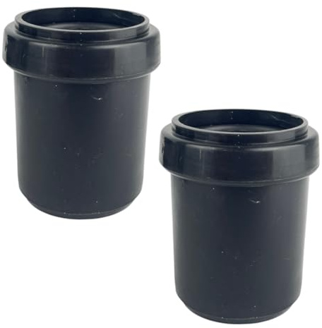 Duraplast UK™ Push Fit Waste Pipe Reducer 32–40mm (Pack of 2) | Strong PVC Connector with Black Ceramic Finish | Durable Waste Pipe Reducer Fitting DS