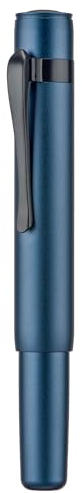HONG DIAN M2 Black Forest Mini-Füllfederhalter, mittelweiche Feder und schlanke Form Füller, Aluminium, kurze Tasche, Reisestift (Mitternachtsblau)