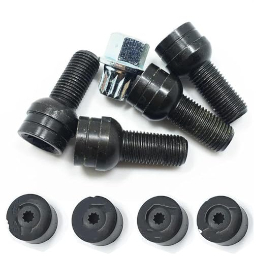 Kompatibel Mit VW Für Bora Für Golf Für Jetta Für Magotan Für Beetle Für Passat Auto M14 * 1,5 Mm Stahl-Radbolzen Und Sicherungsradmutter-Set Mit Schlüssel Radnabenmuttern