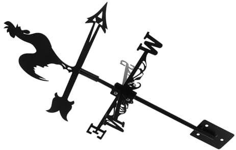 Mipcase Girouette de Jardin en Métal Rétro en Forme de Coq Girouette Décorative en Fer pour Décoration de Jardin Girouette