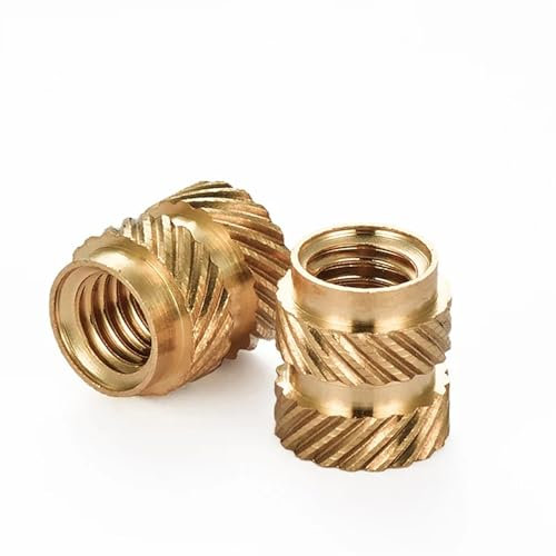 Einpressmuttern M2,5 Messing Heat Set Einsatzmuttern Hot Melt Nutinsert Gewinde gerändelt Double Twill Embedment 3D-Drucker(4.0XM2.5X2.5)