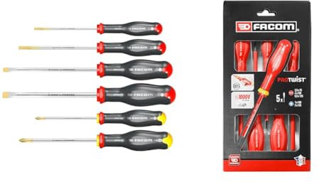 FACOM ATP.J6PB - Jeu de 6 Tournevis & Jeu de 5 Tournevis Protwist Isolés 1000V - Tournevis - Vissage - AT5VE.PB