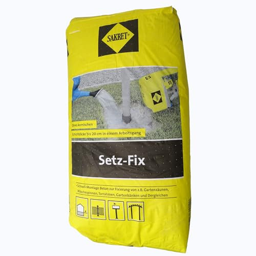 Sakret Setz-Fix Schnellbeton, 25 kg, Erhärtungszeit 5 Min., Außen- und Inneneinsatz, Grau (1)