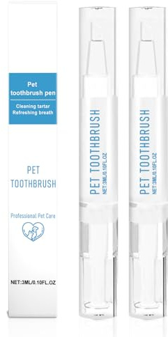 2 Stück Zahnbürstenstift für Hunde, GCVSE Pet Oral Repair Gel Stift Für Hunde, Haustier-Zahnbürstenstift Katze/Hund zur Verbesserung von Mundgeruch bei Haustieren und zur Bekämpfung von Zahnstein