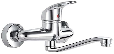 Wasser-Küchenarmatur Vollkupfer Wandmontierte Küchenwaschbeckenarmatur Balkon Wandmontierte Wäscheschrankarmatur Wandmontierte verdeckte Warm- und Kaltwasserarmatur Wandmontierte Küchenarmat