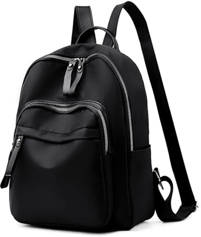 Ogetok Small Women Backpack Purse, Waterproof Mini Backpack for Women Black Travel Bookbag Shoulder Bag, Lightweight Ladies Fashion Daily Backpack Anti-theft Casual Daypack