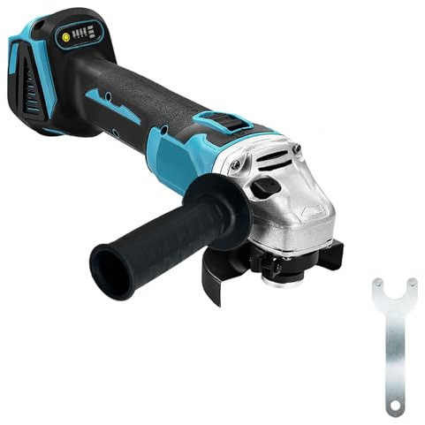 Akku Winkelschleifer, Kompatibel mit Makita Bürstenlon,18V Akku Flex Trennschleifer Scheibe 125mm Schleifen, zum Entfernen von Farbe und Mörtel, Polier, zum Schleifen（Nur Gehäuse）