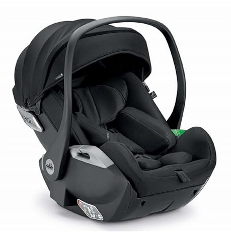 Relax I-Size Auto-Babyschale | Kinder-Autositz kompatibel mit Dinamico Smart & Fluido Easy, Farbe:Schwarz
