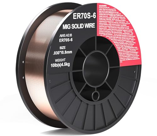 ER70S-6 .030(0.8 mm) on 10-Pound Spool Carbon Steel Mig Solid Welding Wire Strong ABS Plastic Spool Welding Wire