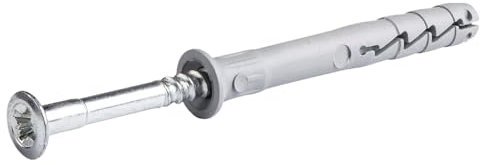 Rawl FX-N-L Nylon Hammer in Fixing with Countersunk Head Screw 6mm 35mm Pack of 200