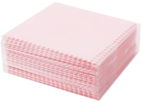 Swiixxer 50 Pack Jewelry Cleaning Cloth,Jewelry Polishing Cloth For Sterling Silver Gold Pink