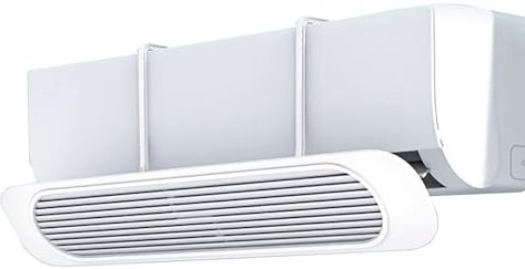 YGER JZGB Deflector Aire Acondicionado Split con Filtro de Algodón, Ajuste de Ángulo Flexible, Material ABS, para Aire Acondicionado Pared
