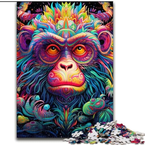1000-teiliges Puzzle für Erwachsene, Art Monkey Puzzle, 1000 Teile, ideal für Familienspaß Feiertage, Geburtstage (Größe 26x38cm)