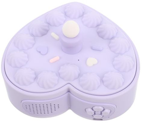 HOMOBABE Enceinte Portable Forme De Gâteau Cœur sans Fil pour Maison Voiture avec Bougies Rechargeable pour Écoute Musicale