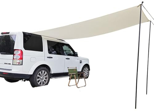 Genérico Toldo Lateral, Toldo Camper Oxford 210D, Impermeable y Resistente Al Sol, Toldo Exterior para Camping Y Viajes(Beige,150x300cm)