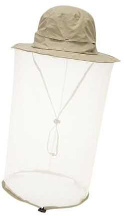 Cappelli da Mosca con Rete, Cappelli da Pescatore con Rete per la Testa, Protezione Solare Traspirante per Il Collo con Coulisse, da, per Uomini e Donne, Cachi