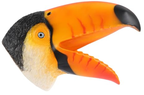 ERINGOGO Realistische Toucan Handpuppe aus Weichem Material Waschbar Dehnbar für Erwachsene Geeignet für Rollenspiele Puppentheater Interaktives Spiel und Geschichtenerzählen