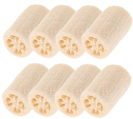 MOTHNUR 8 Stück Teiliges Natürliches Luffa- Sanfter Peeling-schwamm für Körper und Küche Langlebig Vielseitig Verwendbar Kompakt für Dusche und Haushalt Natürliche Reinigung frei von