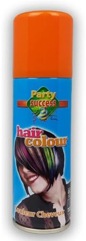 Temporary Hair Colour Spray All Ages Easy-to-Apply & Wash-Out Fun Non-Permanent Men Women Kids Fancy Dress Novelty Costumes Cosplay Parties Halloween & More Orange 125 ml