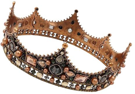 UPKOCH Couronne de Mariée en Alliage Perles, Coiffure Baroque Vintage pour Femmes, Accessoire de Cheveux Élégant pour Mariage, Bal et Fête, Ornement de Tête Royal et Rétro