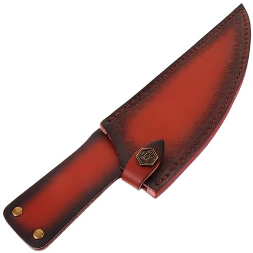 NUSITOU Étui à Couteaux Cuisine 20 CM en Cuir Brun Protège-Lame Utile pour Chef et Usage Domestique Pratique