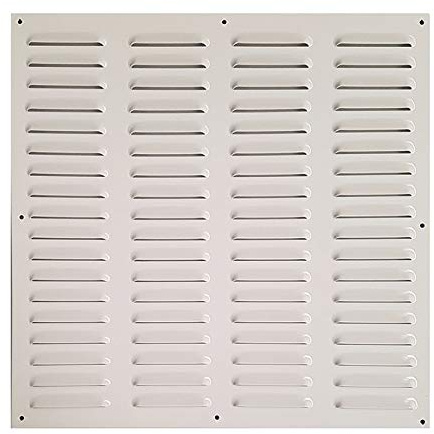 REJILLA VENTILACIÓN ALUMINIO CON BORDE.1,2X40X40 BLANCA.