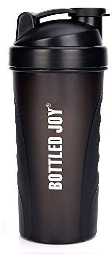 VENNERLI Protein Shaker Bottle Shaker Cup with Mixer Ball BPA Free Plastic Leakproof Sports Water Bottle for Fitness Sports and Travel (800ml Black)