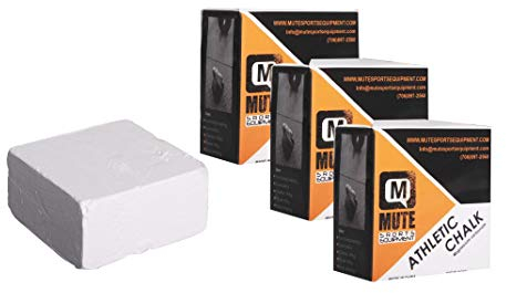 MUTE | Athletic Gym Chalk - Increase Grip Strength - for Bouldering, Rock Climbing, Gymnastics, Functional Fitness, Weight-Lifting - Non-Toxic, Non-Staining Magnesium Carbonate - 2 oz Blocks (3 Pack)