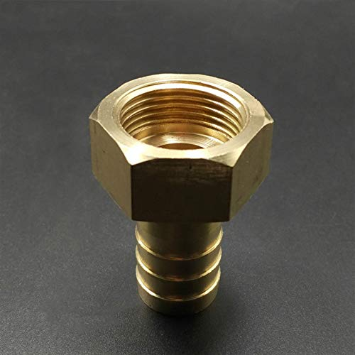 Pangocho Jinchao-Messing Schlauchtülle 6 8 10 12 14 16 19 25 32 mm Schlauchkupplung Messingrohrfitting Adapter, 3/8 1/2 3/4 1 BSP weiblich, Armaturen reparieren