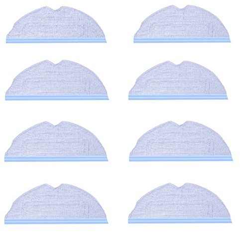 Wessper 8 Stücke Wischtücher für Roborock S7, S7 Plus, S7 Max, Zubehör für Roborock S7 Serie, Staubsauger Wischtuchpads | 29,5 cm x 11 cm, ErsatzPutztücher, Vibrarise Microfaser