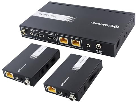 Cable Matters 4K@60Hz 4K HDMI Extender Splitter 1x2 with Local Loopout, IR Extension, and Dual Remote Display Support - Extends 4K@60Hz Video up to 115ft, 1080P@60Hz Video to 197ft