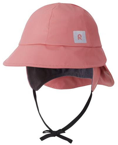 Reima - Rainy Regenhut für Kinder - wasserdichter Kinder Regenhut mit Ohrenschützern, Nackenschutz, verschweißten Nähten, reflektierenden Details, maschinenwaschbar - Rose Blush, 52