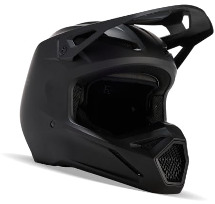 Fox Racing V1 Solid Helmet - Mips Technology, Ventilated Comfort, True-to-Size Fit, Removable Liner, MX & Off-Road Protection, Matte Black, Size: S