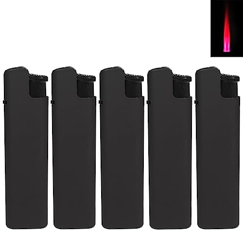 Turbo Sturmfeuerzeug Metal Black matt Rote Flamme Gas Feuerzeug Jet Flame Turbofeuerzeug Metall Gehäuse mit Rubber Soft Touch Oberfläche (5)