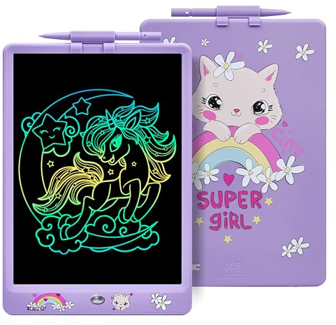 DYNA-PM Cat Writing Tablet Children 10 Inch, LCD Drawing Tablet Children's Magnetic Whiteboard Dinosaur Toy Gift 2 3 3 4 5 6 7 8 Years.