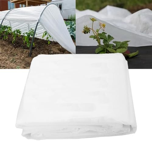 VPPIK Garden Plant Fleece Frost Protection 2m x 5m 40gsm Cover and Protect Plants from Harsh Weather, Animals, and Pests, Fleece Dome for Greenhouse, Polytunnel, Farming, Painting Work