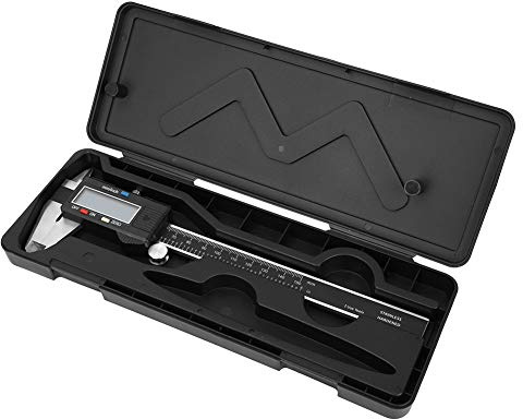 Tyenaza Calibrador Vernier Digital De Precisión, Medidor De Medición Electrónico De Acero Inoxidable De 0 A 150 Mm Y 0,01 Mm con Pantalla LCD Grande