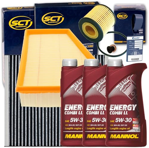 Filterset+Mannol 5W30 Öl | SH4790P+SB2018+SAK291+257.807.011+Mn+Mannol 5W30 für 1.2 Polo 6R Fabia 2 Rapid Roomster Toledo