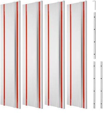 VEVOR Guida per Troncatrice a Binario, Gamma di Taglio 279,4 cm Guida per Troncatrice Circolare in Alluminio Estruso 69,85 cm e 3 Connettori, per Troncatrice a Binario Makita, Festool e WEN