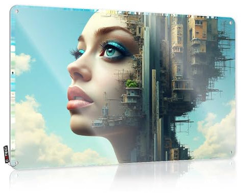 Sign For Bedroom Door Urban Dreams: A Woman'S Vision Of The Future Tin Sign Tin Wall Decor Cheers Tin Sign(20X30CM)