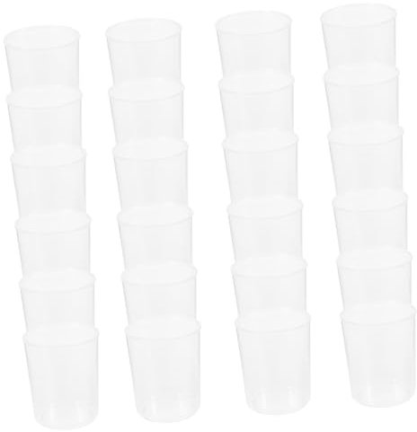 ROMISBABA 30pcs 100ml Plastic Measuring Cups Scale, Thickened Food-grade Laboratory Beakers for Chemistry Experiments and Student Classroom Use