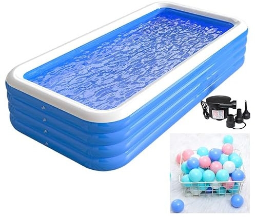 Piscina Hinchable,Piscina Piscina Inflable for niños, portátil, Grande, Rectangular, for Adultos(1.2M Second Layer)