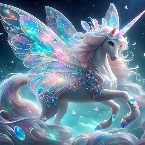 feelive Pferd Diamond Painting Kits für Erwachsene, DIY Diamant Painting Bilder für Bausätze Diamantmalerei 5D Runde Steine Diamant Painting für Zuhause Dekor 30x30cm