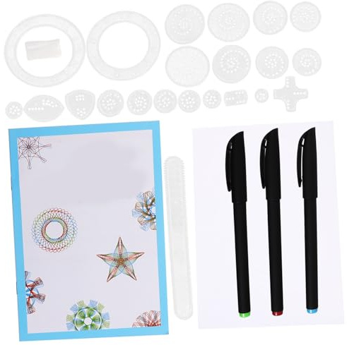 PartyKindom Teiliges Puzzle Drehspielzeug Set mit Ineinandergreifenden Zahnrädern aus Sicherem Abs Vielseitiges Zeichenzubehör für Kreative Komplexe Geometrische Muster Zufällige Farbe
