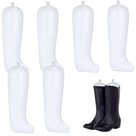 HEMOTON 3 Pairs Inflatable Boot Stretcher for Long Boots PVC Shoe Trees with Non-return Valve to Maintain Shape and Support Upright Standing