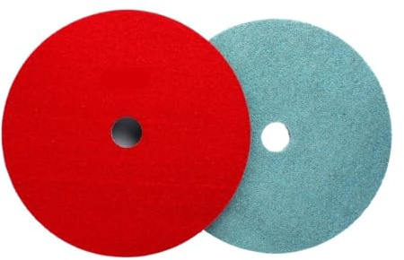 polishing kitgrinding wheel, Tamponi lucidanti in spugna diamantata da 10 pollici, 7 pezzi, ruote abrasive in fibra di nylon for lucidatura e pulizia for pietra artificiale e marmo(2 Red)