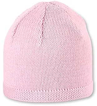 Sterntaler OCS Strickmütze - Klassische Babymütze aus Baumwollgarn (Bio) - Unisex Übergangsmütze ab Geburt - Basic Kopfbedeckung - Beanie Mütze einfarbig - Größe 39, Farbe rosa