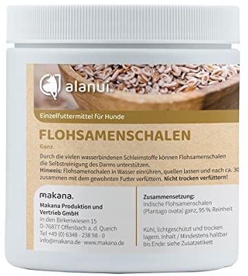 alanui Flohsamenschalen ganz für Hunde, 250 g Dose