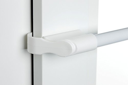 CG-Sonnenschutz Klemmstange weiß Ø 10/12mm 50-75 cm oder 75-125cm für Fenster für Scheibengardinen, Spannvitrage, Vitragestange für Fenster (75-125 cm)